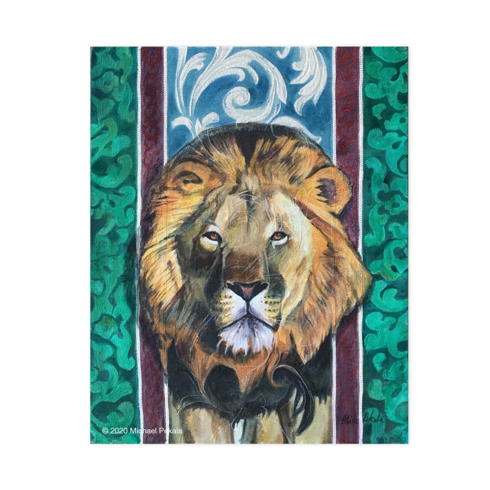 Acrylic Lion Painting